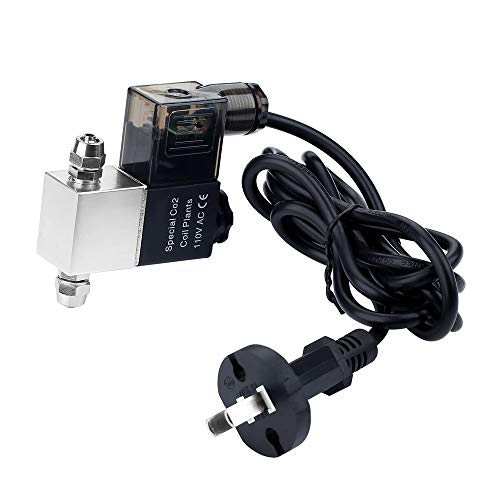 Yagote C02 Regulator Controller Carbon Dioxide Gauge Meter CO2 Pressure Reducer for Planted Aquarium Tank (Solenoid Valve Without Gauge)