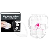 3 Pack Silicone Makeup Sponge , Start Makers Premium Beauty Sponge for Makeup ,Concealer and Foundation(Clear )