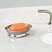 InterDesign York Metal Soap Dish - Perfect for Bathrooms, Showers or Kitchen Sinks - Pearl Champagne/Chrome
