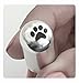 Trio of Puppy/Dog Memorial CREMATION URN Keepsakes with LASER ENGRAVED PAWS - Includes 3 Velvet Pouches, Chains & Fill Kit