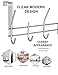 YUMORE Over The Door Hook,Stainless Steel Heavy Duty Door Hanger for Coats Robes Hats Clothes Towels, Hanging Towel Organizer,Space Saving Bathroom Hooks Use Directly Without Installation, Pack of 2