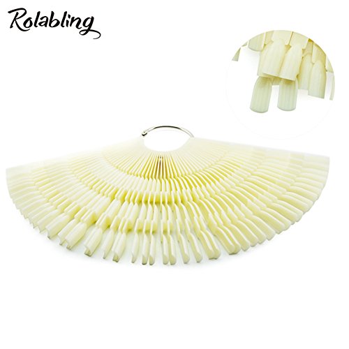 Rolabling False Nail Art Tips Display Polish UV Gel Stickers Decoration Practice Tool Nail Art Tips (Nail art tips 1)