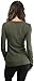 ToBeInStyle Women's Crew-Neck Staple Top with Long Sleeves - Dark Olive - S