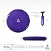 Day 1 Fitness Inflatable Wobble Cushion with Pump, 13-Inch, Purple