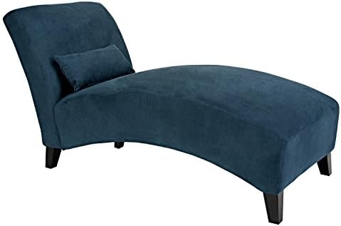 Modern Chaise Lounge - Indoor Dream Chair Couch Furniture - Traditional Bedroom Or Living Room Chair (Blue)