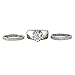 Wide Solitaire Round-Shape 4.28 Ct. Cubic Zirconia Cz Bridal Wedding 3 Pc. Ring Set with Eternity Bands (Center Stone is 2.75 Cts.)