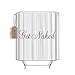 Vandarllin 72x84 Extra Long Shower Curtain - Get Naked Black Script Shower Curtain - White