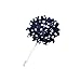 Lychee Navy & White Dot Men's Accessories Lapel Daisy Flower Pin