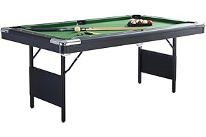 S.Q.F SQUARE COMFORT SINCE 1988 S.Q.F 7 ft Pool Table,Home & Professional Use Portable Foldable Heavy-Duty Wooden Frame Pool Table, Billiards Table, Includes 2 Cues,Full Set of Balls, Triangle Rack Chalk