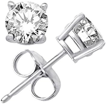Cloverlon Silver-tone Basket Set Round CZ Stud Earrings