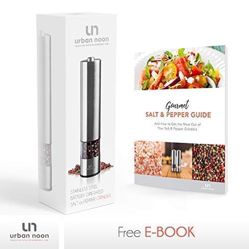 2 Electric+Pepper+Grinder+Salt+Adjustable