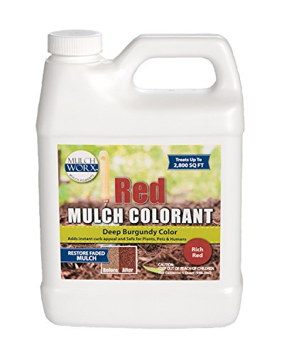 Mulch Worx Red Mulch Color Concentrate - Quart - Treats 2,800 Sq. Ft. - Deep Burgundy Red Mulch Dye Spray - Thumbnail 7