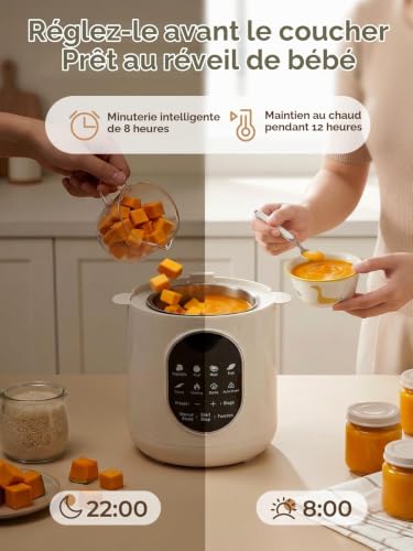 Nutri Ease All Steps Multifunctional Baby Food Processor with 3 Programs, One Step Steamer, Self-Cleaning, Auto Cooking & Mixing, Healthy Home Baby Feeding, BPA Free