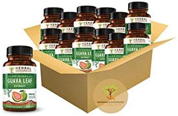 Guava Leaf Extract Capsules - (60/600mg 6 Bottles of 60/600mg) Sleep Aid | Anxiety Relief | Blood Sugar Level Support | Hair Growth Skin & Nails - Boost Immunity - Made in USA