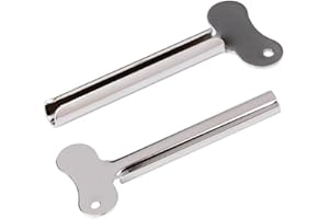 MUCH HOTTER 2Pcs Stainless Steel Toothpaste Squeezer, Tube Key Squeezers,Metal Tube Squeezer Key Toothpaste Roller Tube Wringer,Key Roller Dispenser Wringer Tools, for Paint, Cream, Cosmetic and Hair Dye