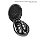Sentey LS-7501 Universal Black Carrying Case for Foldable Headphones with Metal Zipper, Eva Rubber, Dual Compartments, Compatible with Most Foldable Headphones, Inner Dimensions 6.75 x 5 x 3.5 inches
