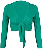 PurpleHanger Women's Long Sleeve Bolero Crop Cardigan Tie Shrug