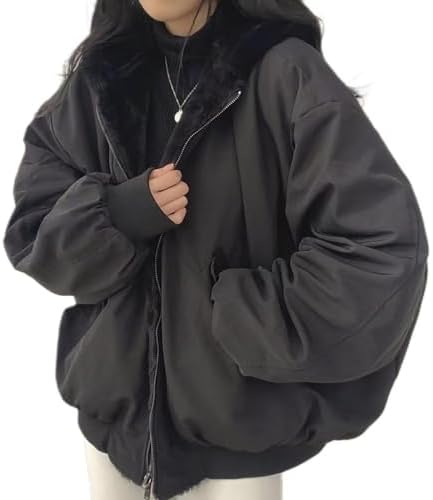 Winter Y2K Cottagecore Jackets for Women Chunky Fleece Zip Up