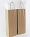 50-Pack Premium Kraft Paper Wine Bags with Handles & Tissue Paper. 100% Recycled, Eco-Friendly, Reusable. Made in USA.5½ x 3¼ x13 inches. Brown