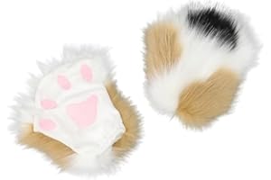 Obenie Halloween Cat Paw Gloves Therian Paws Therian Gear Furry Paws Cosplay Fluffy Mittens