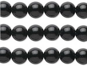 Round Black Obsidian Beads 8mm 16 Inch Strand