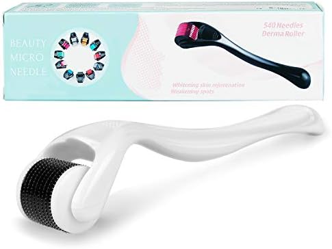 Microneedle Derma Roller Cosmetic Needling Instrument For Face, 540 Titanium Micro Needles 0.25mm Facial Microdermabrasion Roller