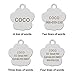 Didog Glitter Paw Print Pet ID Tags for Small Dogs and Cats,Personalized Engraving