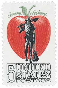 #1317 - 1966 5c Johnny Appleseed U. S. Postage Stamp Plate Block (4)