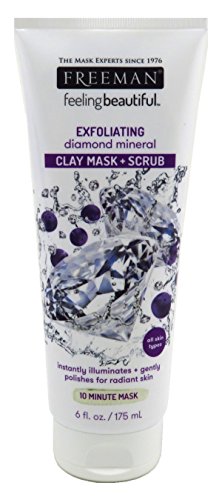 Freeman Facial Diamond Mineral Clay Mask & Scrub 6 Ounce (175ml)
