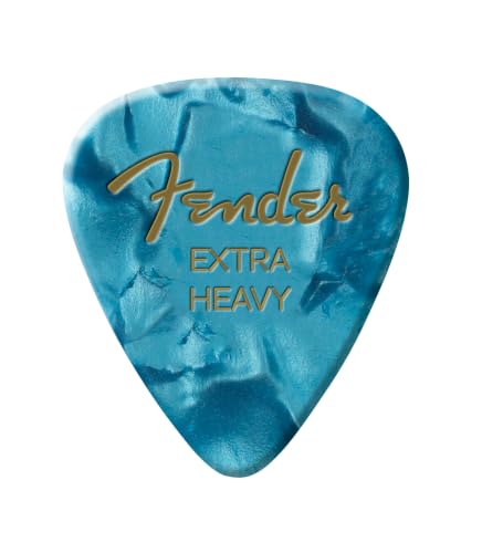 Fender フェンダー 351 Shape Premium Picks, Extra Heavy, Ocean Turquoise, 12 Count ギターピック 12枚入り