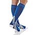 Mojo Compression Socks Unisex Graduate Knee Length | Silver Design | Blue Large