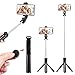 WONGYEAH Selfie Stick Tripod Bluetooth, Extendable Selfie Stick with Wireless Remote for iPhone X/8/8 Plus/7/7 Plus/6S/Galaxy S9/S9 Plus/Note 8/S8 /S8 Plus/Google Pixel & More (Black)