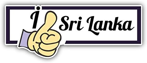 I Like Sri Lanka Travel Slogan Art Decor Vinyl Sticker 15 x 8 cm