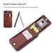 KIHUWEY for iPhone 7/8 Plus Case Wallet with Credit Card Holder, Premium Leather Magnetic Clasp Kickstand Heavy Duty Protective Cover for iPhone 7/8 Plus 5.5 Inch(Brown)