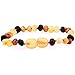 Baltic Amber Teething Bracelet/Teething Anklet For Babies, Toddlers & Kids (Unisex, Raw Unpolished Multicolor, 5.5