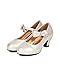 Leatherette Bow Platform Mary Jane Pump (Toddler/Little Girl/Big Girl) BD11 - Ivory