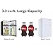 COSTWAY Compact Refrigerator 3.2 cu ft. Unit Small Freezer Cooler Fridge (White)