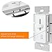 ENERLITES Slide Dimmer Decorator Switch and Wall Plate, Adjustable Light Wheel, On/Off Rocker, Single-pole or 3-Way, 150W LED/CFL, 700W Incandescent and Halogen, ETL Listed, 59302-W, White (5 Pack)