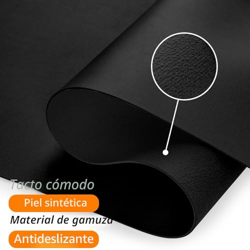 Niviy Desk Mat Black PU Leather Desk Mat Waterproof and Non-Slip Durable Desk Mat Protector Table Desks for Office and Home 80 x 40 cm