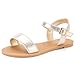 DREAM PAIRS HOBOO Women's Cute Open Toes One Band Ankle Strap Flexible Summer Flat Sandals New
