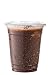 Clear Plastic Cups with Lids | 12 oz, 100 Pack | PET Cold Smoothie Cups | Iced Coffee Cups | Disposable Cups with Lids | To Go Cups