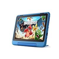Amazon Fire HD 8 Kids Pro tablet- 2022, ages 6-12 | 8” HD screen, slim case for older kids, ad-free content, parental controls, 13-hr battery, 32 GB, Cyber Blue