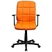 Flash Furniture Clayton Mid-Back Orange Quilted Vinyl Swivel Task Office Chair with Arms