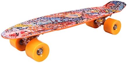 Ride On Penny Board Super Soft bushings,22 * 6 inch Fresh pp Deck,ABEC-7 high Speed Bearings,78A 60 * 45mm high Rebound PU Wheels,high tensile Bolts