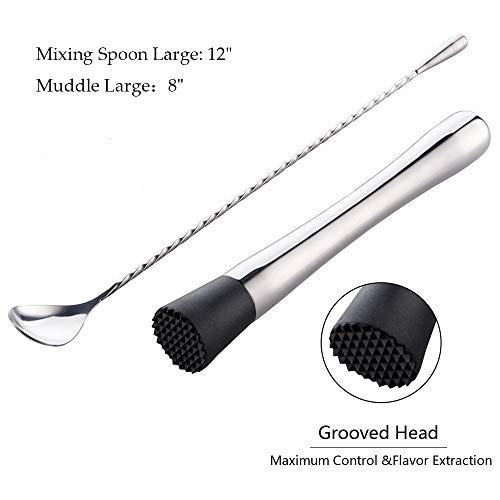 Finneshoky Boston Cocktail-Shaker aus Edelstahl, Bar-Set: 530 ml und 794 ml, Boston-Shaker-Dose, Cocktailsieb, Doppel… – Bild 8
