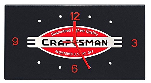 Craftsman 15 Inch Heritage Garage Shop Wall Clock Vintage Metal Face