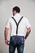 JINIU Mens Black Suspenders Wide Adjustable Elastic Braces Y-Shape With Strong Clips Heavy Duty Black