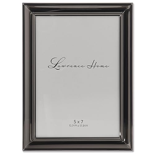 Lawrence Frames Strata Metal Picture Frame, 5x7, Black Smoke