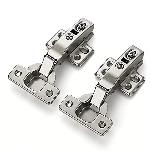 Ravinte 10 Pack 5 Pairs European Kitchen Cabinet Hinges Soft Close Full Overlay Cabinet Door Hinges Heavy-Duty Frameless Adjustable Concealed Cabinet Cup Hinge