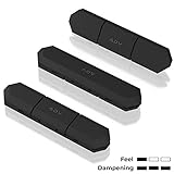 ADV Tennis Vibration Dampener | Set of 3 | Ultimate Shock Absorbers for Racket and Strings | Premium Quality, Durable, and 100% Reliable | Newest Technology (Midnight | Max Sorb 3-Pack)